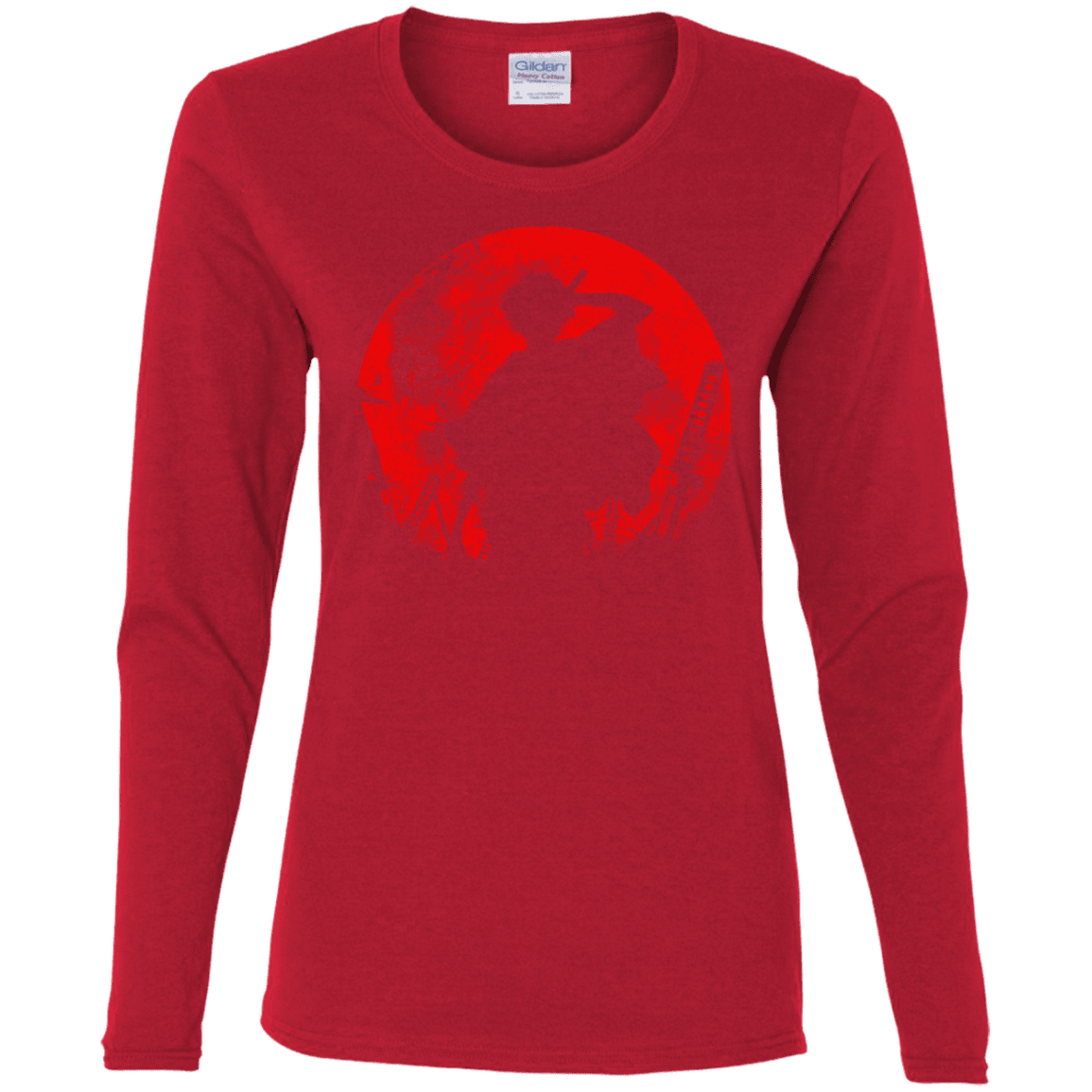 T-Shirts Red / S Samurai Swords Women's Long Sleeve T-Shirt