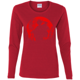 T-Shirts Red / S Samurai Swords Women's Long Sleeve T-Shirt