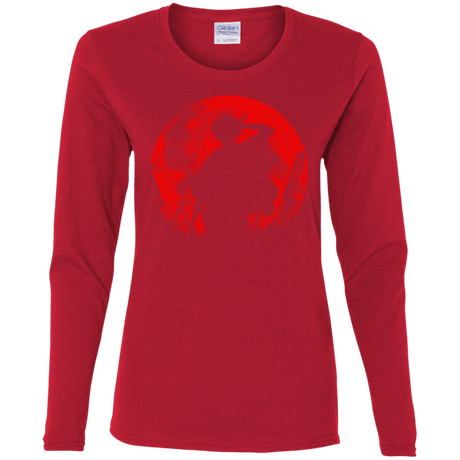 T-Shirts Red / S Samurai Swords Women's Long Sleeve T-Shirt