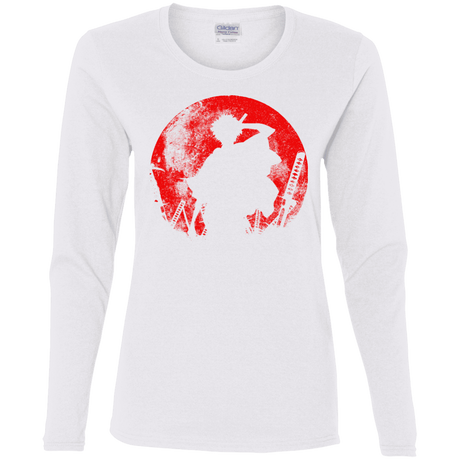 T-Shirts White / S Samurai Swords Women's Long Sleeve T-Shirt
