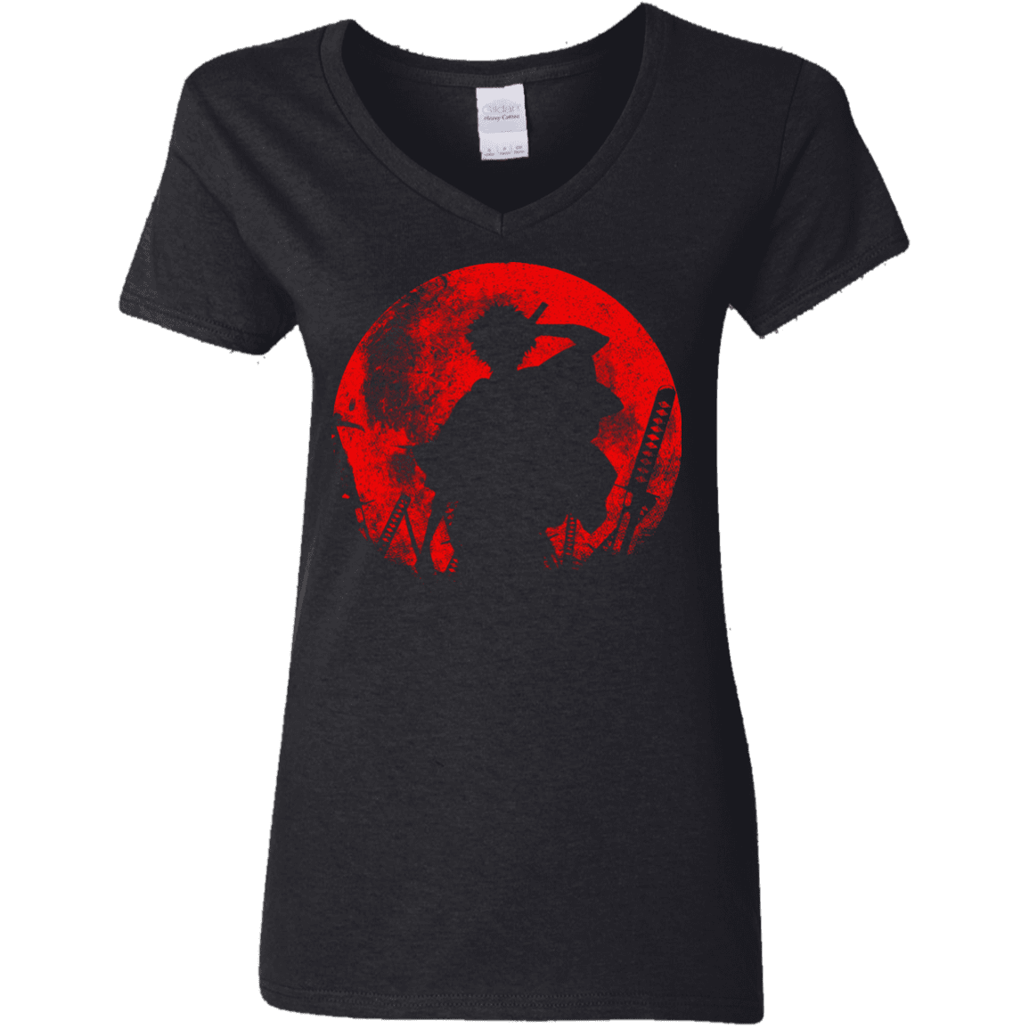 T-Shirts Black / S Samurai Swords Women's V-Neck T-Shirt