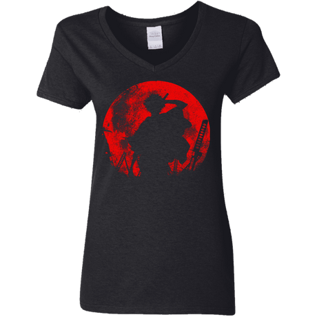 T-Shirts Black / S Samurai Swords Women's V-Neck T-Shirt