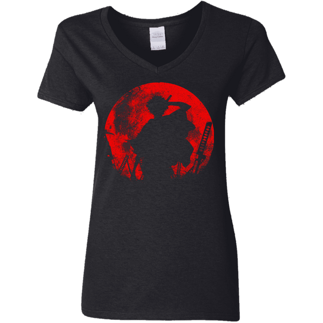 T-Shirts Black / S Samurai Swords Women's V-Neck T-Shirt