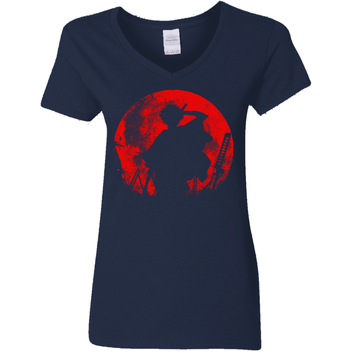 T-Shirts Navy / S Samurai Swords Women's V-Neck T-Shirt