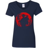 T-Shirts Navy / S Samurai Swords Women's V-Neck T-Shirt