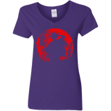 T-Shirts Purple / S Samurai Swords Women's V-Neck T-Shirt