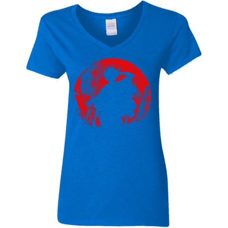 T-Shirts Royal / S Samurai Swords Women's V-Neck T-Shirt