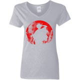 T-Shirts Sport Grey / S Samurai Swords Women's V-Neck T-Shirt