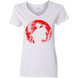 T-Shirts White / S Samurai Swords Women's V-Neck T-Shirt