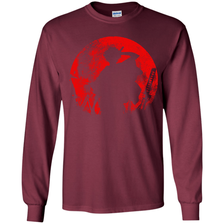 T-Shirts Maroon / YS Samurai Swords Youth Long Sleeve T-Shirt