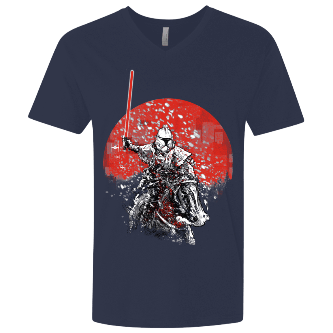 T-Shirts Midnight Navy / X-Small Samurai Trooper Men's Premium V-Neck