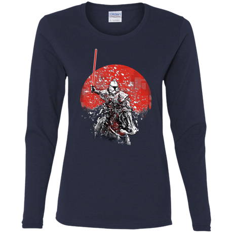 T-Shirts Navy / S Samurai Trooper Women's Long Sleeve T-Shirt