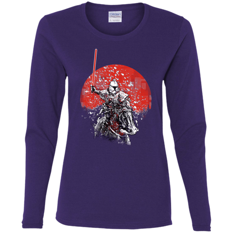 T-Shirts Purple / S Samurai Trooper Women's Long Sleeve T-Shirt