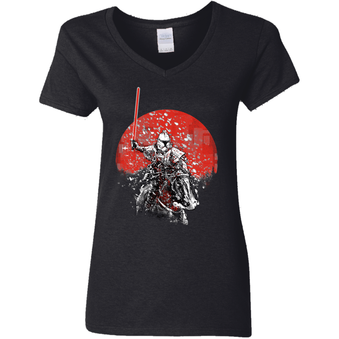 T-Shirts Black / S Samurai Trooper Women's V-Neck T-Shirt