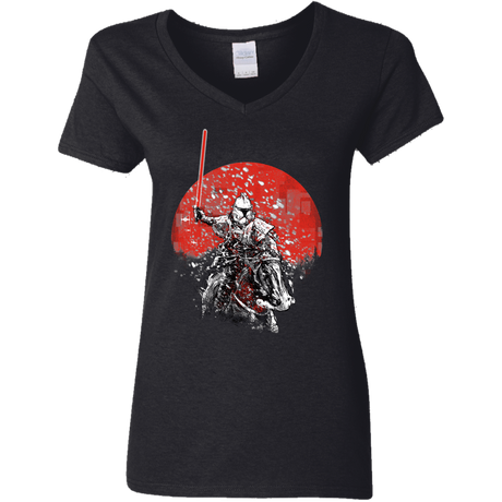 T-Shirts Black / S Samurai Trooper Women's V-Neck T-Shirt