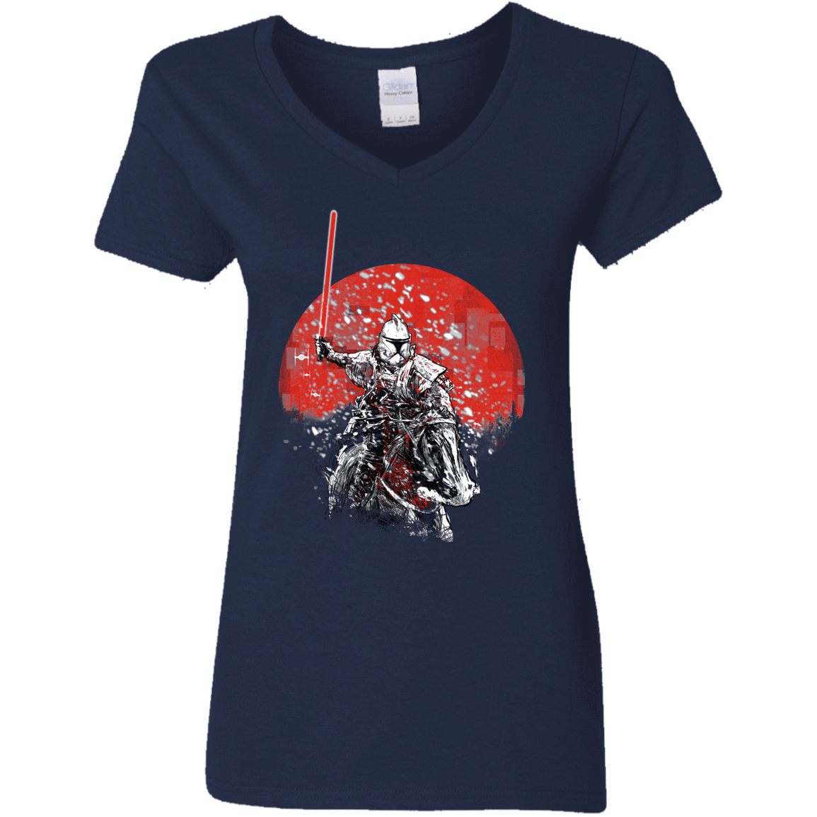 T-Shirts Navy / S Samurai Trooper Women's V-Neck T-Shirt