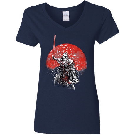 T-Shirts Navy / S Samurai Trooper Women's V-Neck T-Shirt