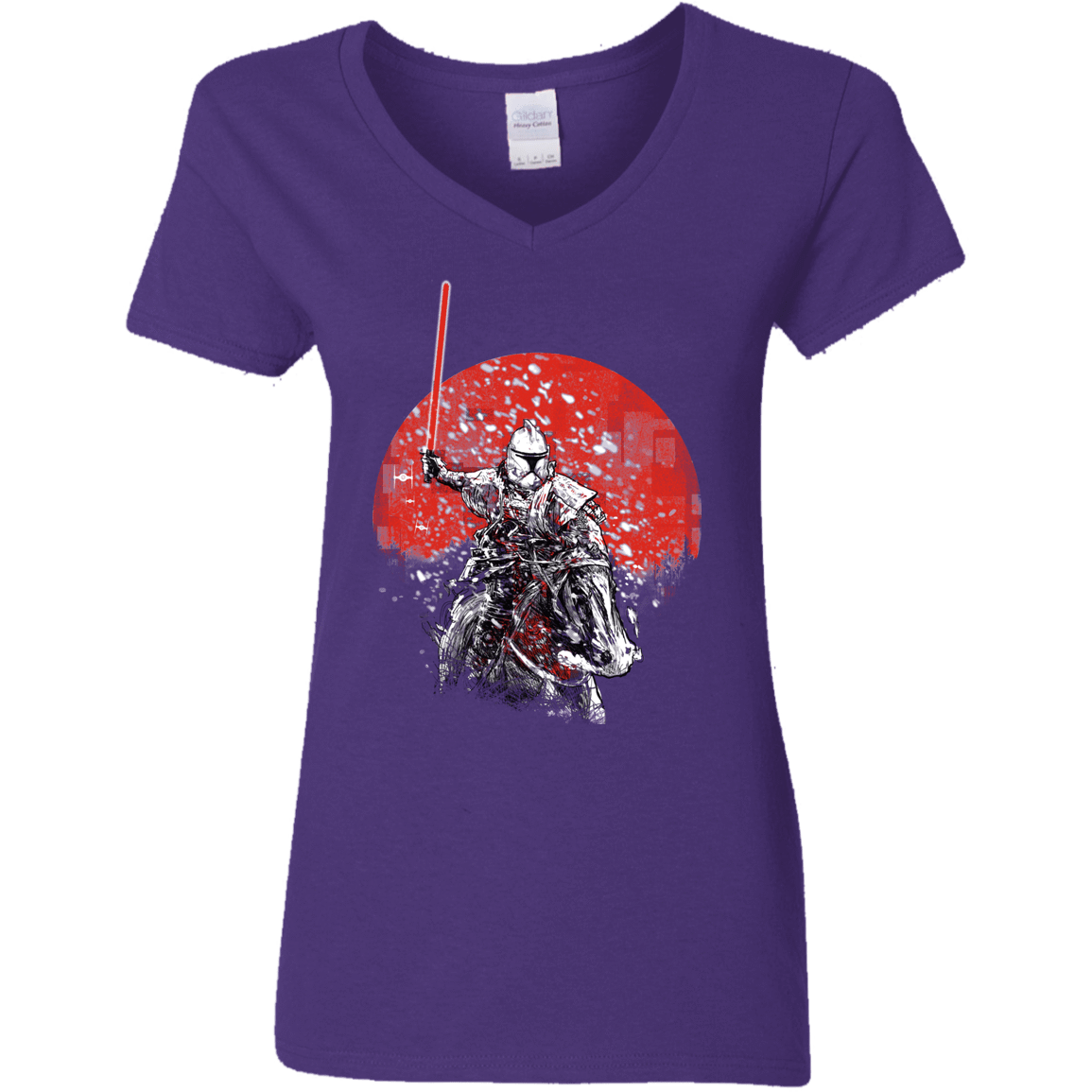 T-Shirts Purple / S Samurai Trooper Women's V-Neck T-Shirt