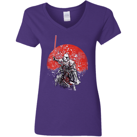 T-Shirts Purple / S Samurai Trooper Women's V-Neck T-Shirt