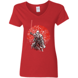 T-Shirts Red / S Samurai Trooper Women's V-Neck T-Shirt