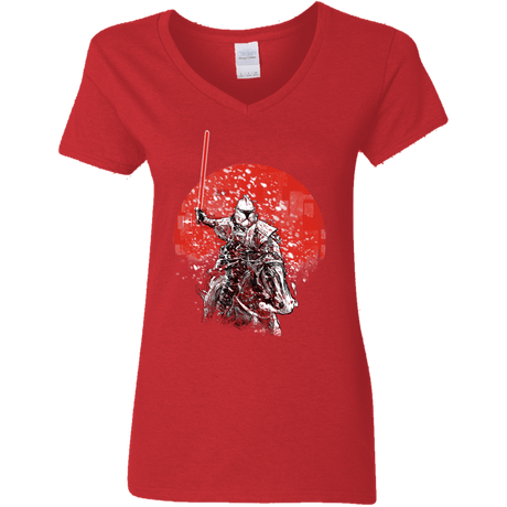 T-Shirts Red / S Samurai Trooper Women's V-Neck T-Shirt