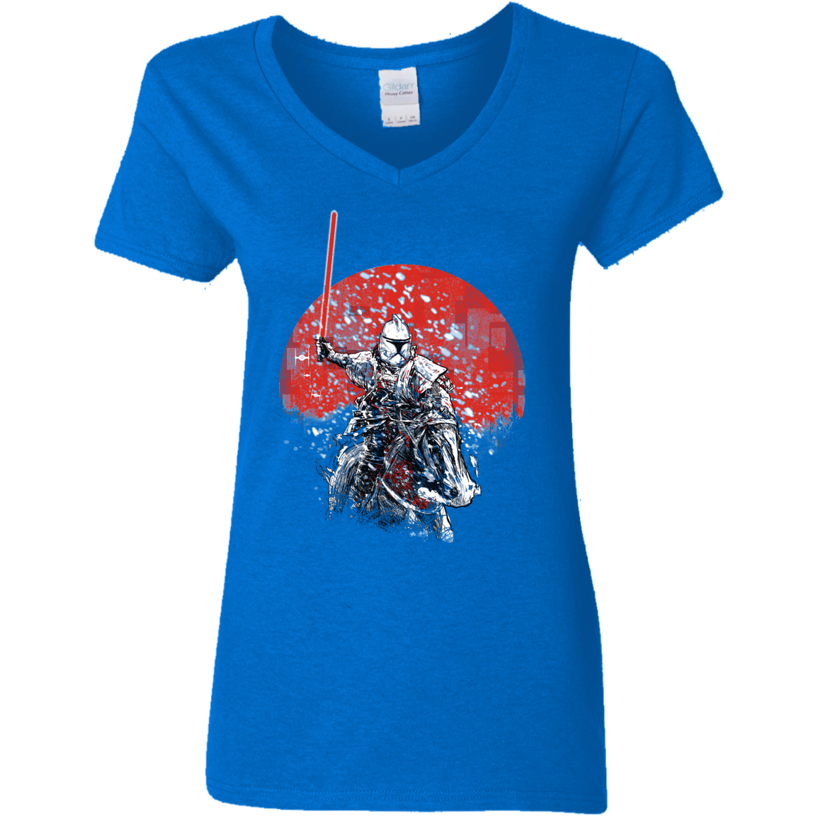 T-Shirts Royal / S Samurai Trooper Women's V-Neck T-Shirt