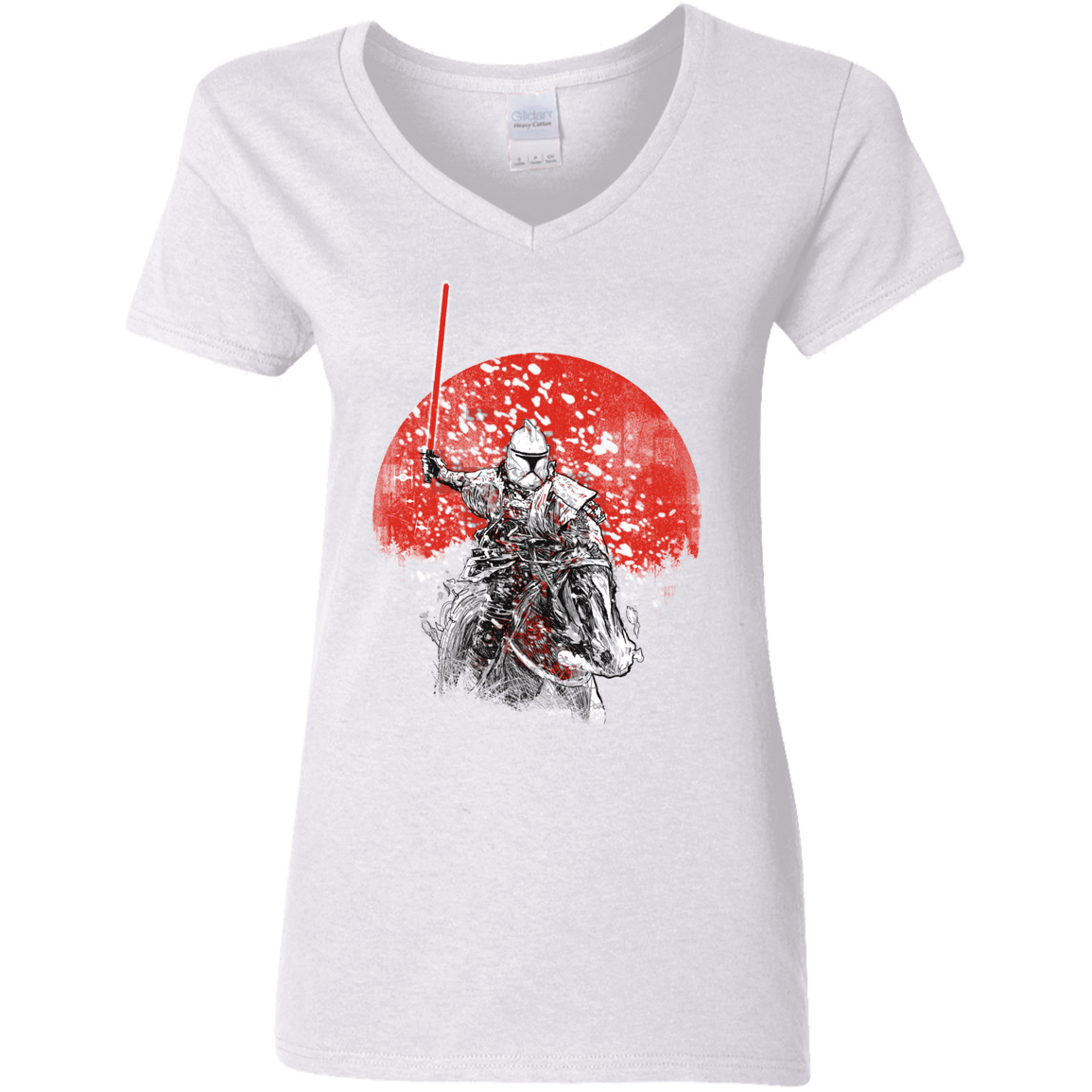 T-Shirts White / S Samurai Trooper Women's V-Neck T-Shirt