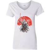 T-Shirts White / S Samurai Trooper Women's V-Neck T-Shirt