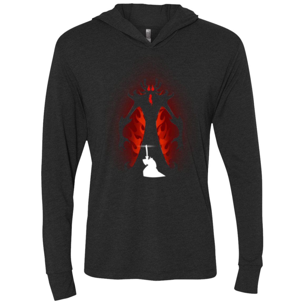 T-Shirts Vintage Black / X-Small Samurai vs Demon Triblend Long Sleeve Hoodie Tee