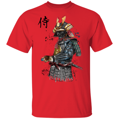 T-Shirts Red / S Samurai Watercolor T-Shirt