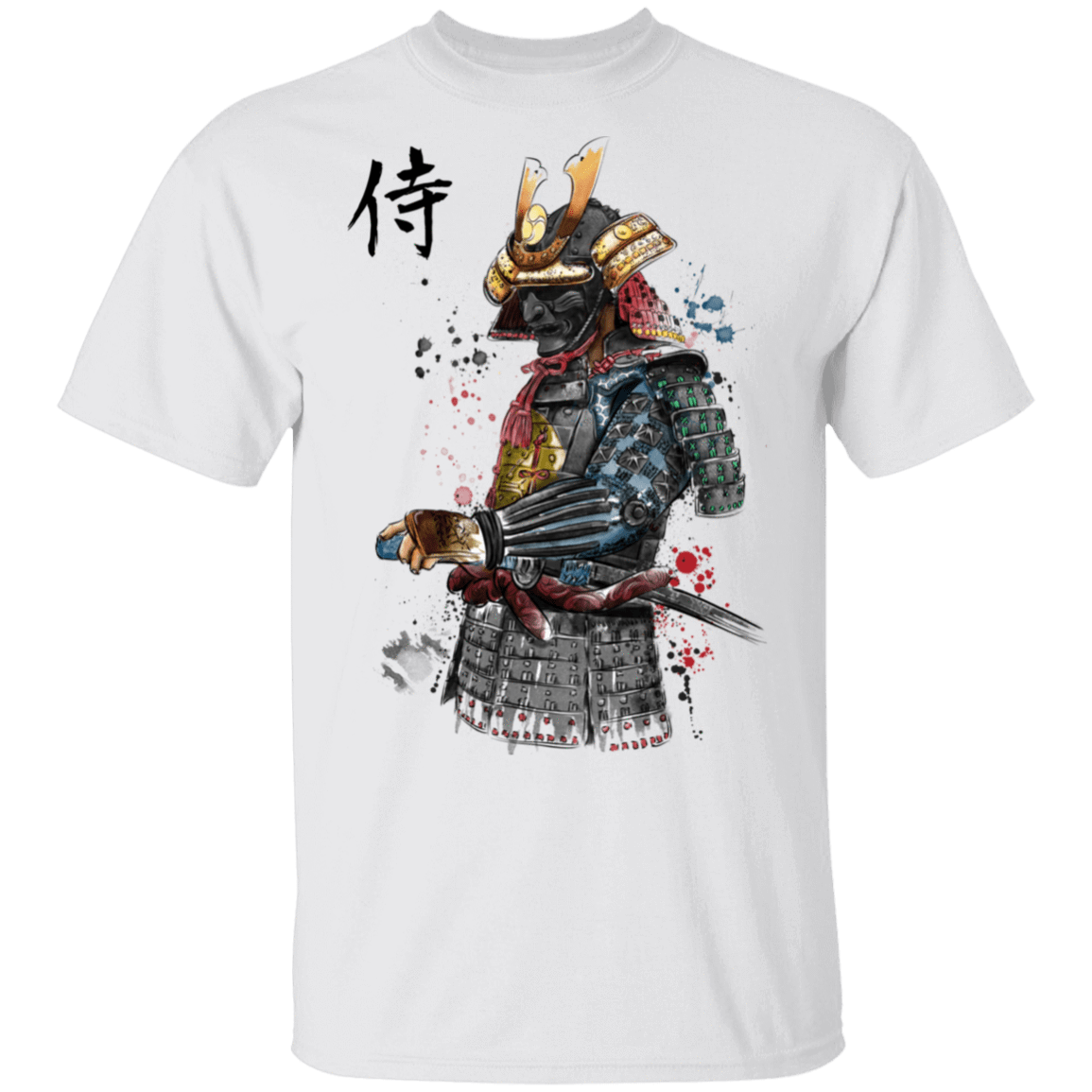 T-Shirts White / S Samurai Watercolor T-Shirt