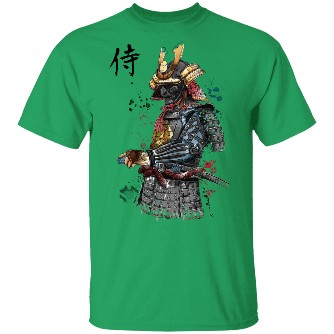 T-Shirts Irish Green / YXS Samurai Watercolor Youth T-Shirt