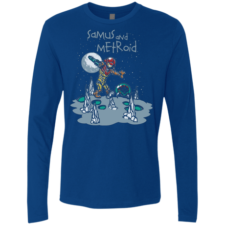 T-Shirts Royal / Small Samus and Metroid Men's Premium Long Sleeve