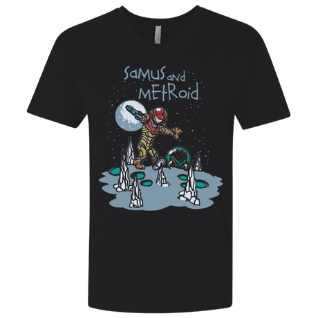 T-Shirts Black / X-Small Samus and Metroid Men's Premium V-Neck