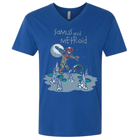 T-Shirts Royal / X-Small Samus and Metroid Men's Premium V-Neck