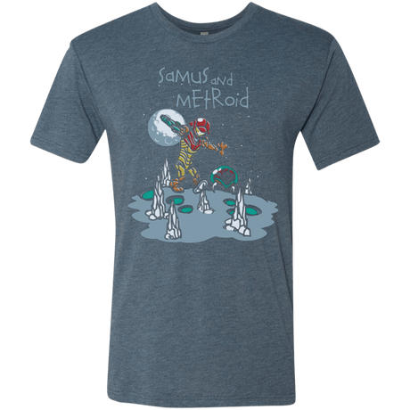 T-Shirts Indigo / Small Samus and Metroid Men's Triblend T-Shirt