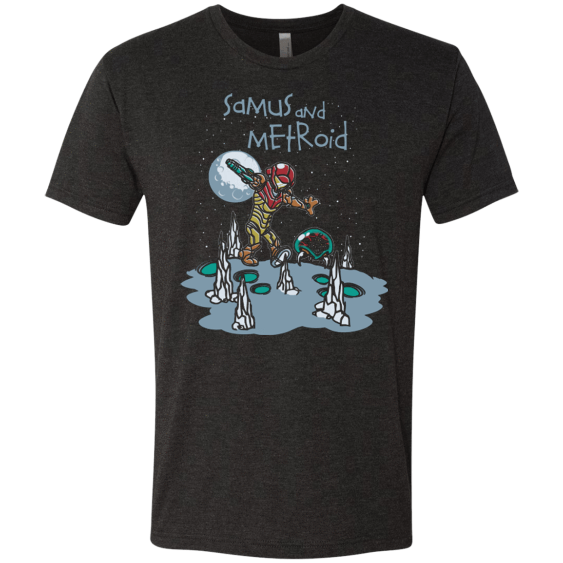 T-Shirts Vintage Black / Small Samus and Metroid Men's Triblend T-Shirt