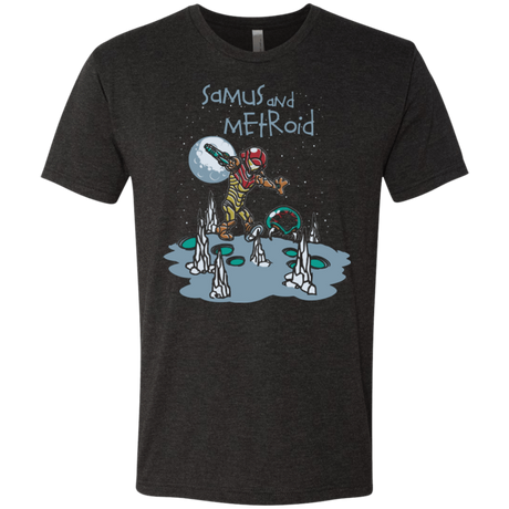 T-Shirts Vintage Black / Small Samus and Metroid Men's Triblend T-Shirt