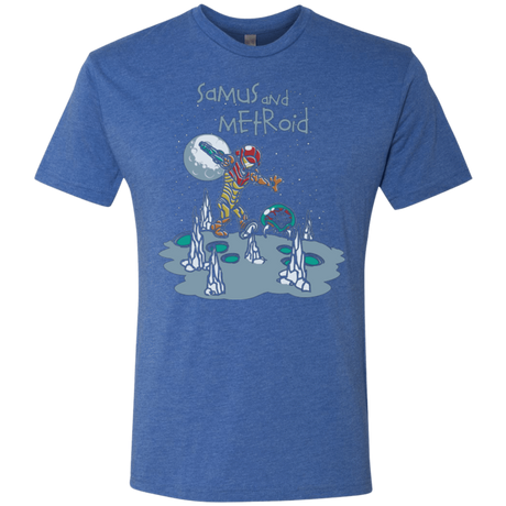 T-Shirts Vintage Royal / Small Samus and Metroid Men's Triblend T-Shirt