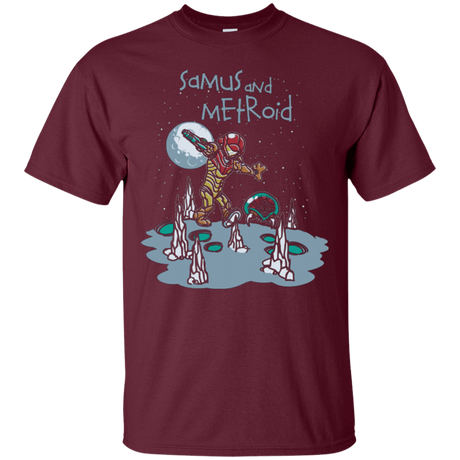 T-Shirts Maroon / Small Samus and Metroid T-Shirt