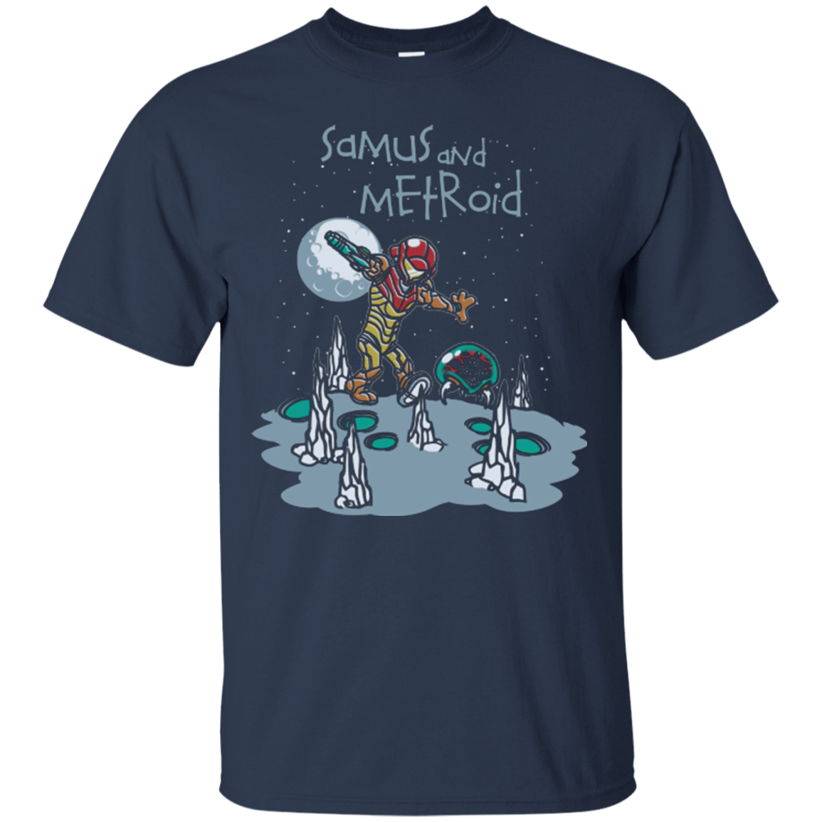 T-Shirts Navy / Small Samus and Metroid T-Shirt