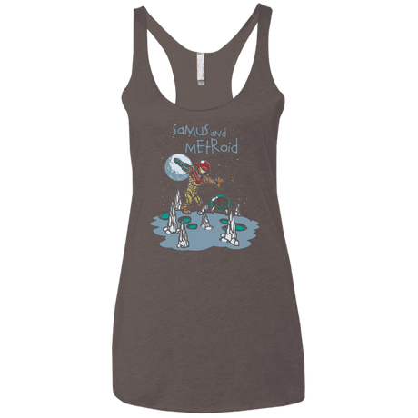 T-Shirts Macchiato / X-Small Samus and Metroid Women's Triblend Racerback Tank