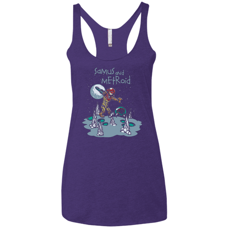 T-Shirts Purple / X-Small Samus and Metroid Women's Triblend Racerback Tank