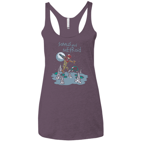 T-Shirts Vintage Purple / X-Small Samus and Metroid Women's Triblend Racerback Tank