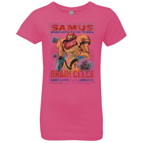 T-Shirts Hot Pink / YXS Samus Aran Propaganda Girls Premium T-Shirt