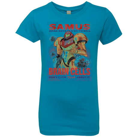 T-Shirts Turquoise / YXS Samus Aran Propaganda Girls Premium T-Shirt
