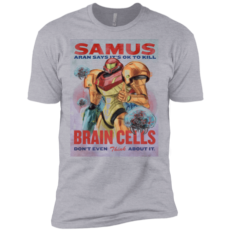 T-Shirts Heather Grey / X-Small Samus Aran Propaganda Men's Premium T-Shirt