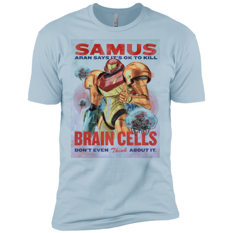 T-Shirts Light Blue / X-Small Samus Aran Propaganda Men's Premium T-Shirt