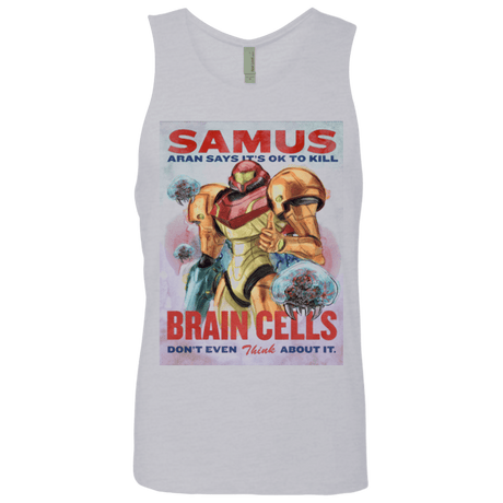 T-Shirts Heather Grey / Small Samus Aran Propaganda Men's Premium Tank Top