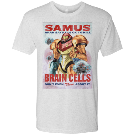 T-Shirts Heather White / Small Samus Aran Propaganda Men's Triblend T-Shirt